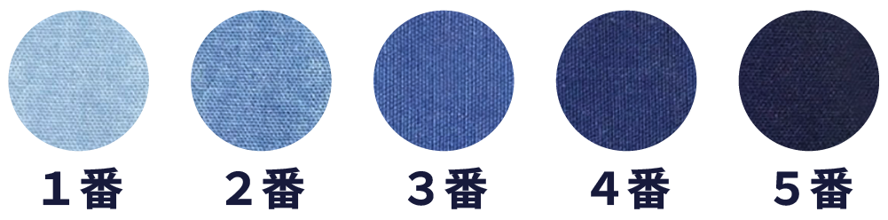 藍染のれんの色味と濃度の目安